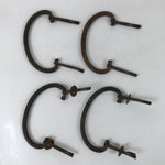 Antique Japanese Iron Tansu Chest Handle Drawer Furniture Hardware 4pc JK827