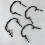 Antique Japanese Iron Tansu Chest Handle Drawer Furniture Hardware 4pc JK827