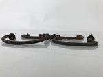 Antique Japanese Iron Tansu Chest Handle Drawer Furniture Hardware 4pc JK827