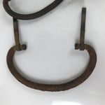 Antique Japanese Iron Tansu Chest Handle Drawer Furniture Hardware 4pc JK827