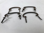Antique Japanese Iron Tansu Chest Handle Drawer Furniture Hardware 4pc JK827