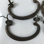Antique Japanese Iron Tansu Chest Handle Drawer Furniture Hardware 4pc JK829
