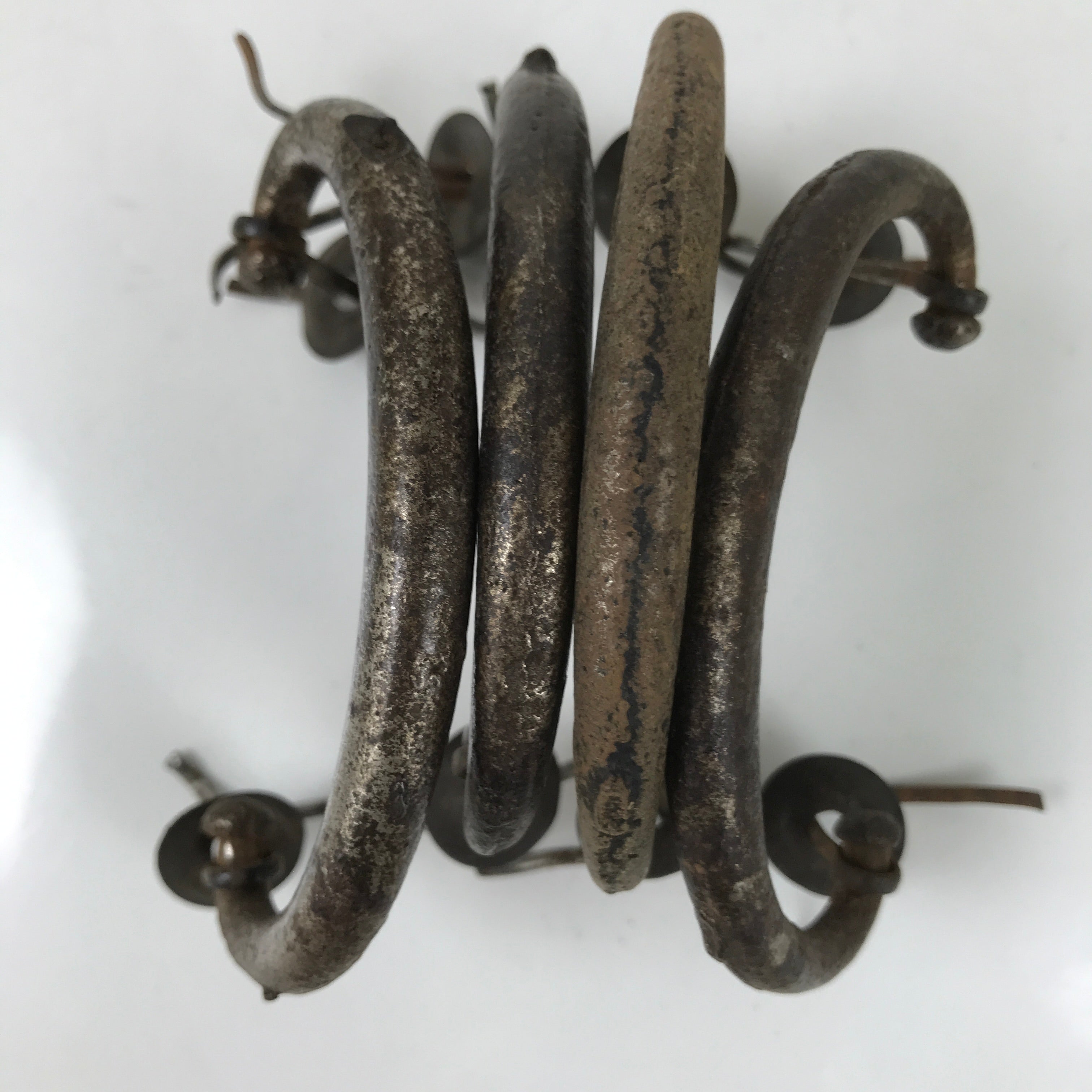 Antique Japanese Iron Tansu Chest Handle Drawer Furniture Hardware 4pc JK829