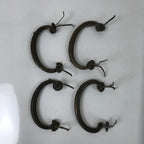 Antique Japanese Iron Tansu Chest Handle Drawer Furniture Hardware 4pc JK829