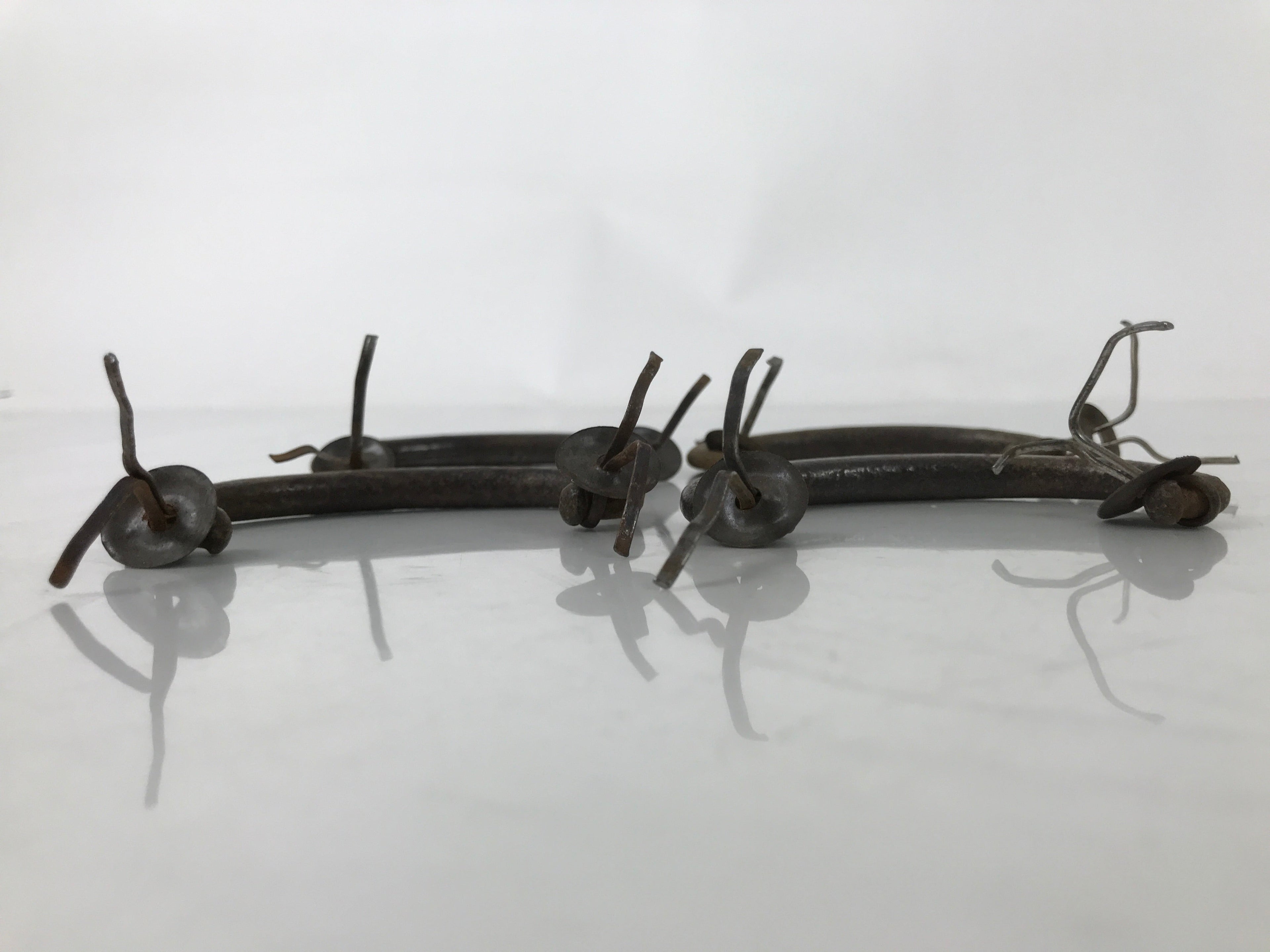 Antique Japanese Iron Tansu Chest Handle Drawer Furniture Hardware 4pc JK829