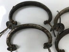 Antique Japanese Iron Tansu Chest Handle Drawer Furniture Hardware 4pc JK829