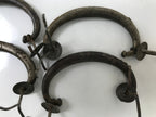 Antique Japanese Iron Tansu Chest Handle Drawer Furniture Hardware 4pc JK829