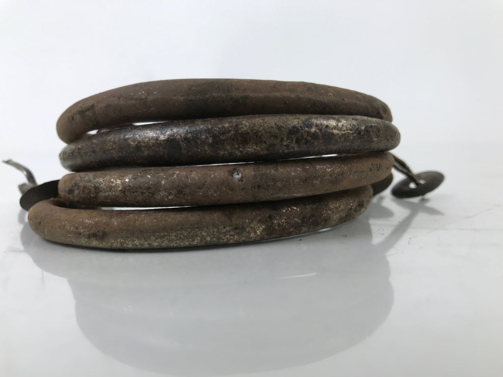 Antique Japanese Iron Tansu Chest Handle Drawer Furniture Hardware 4pc JK830