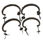 Antique Japanese Iron Tansu Chest Handle Drawer Furniture Hardware 4pc JK830