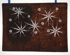 Antique Japanese Ise Katagami Paper Kimono Stencil Abstract Floral Design A745