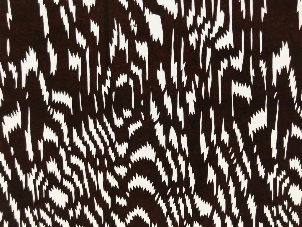 Antique Japanese Ise Katagami Paper Kimono Stencil Abstract Rippled Water A687
