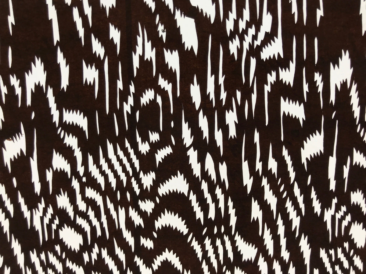 Antique Japanese Ise Katagami Paper Kimono Stencil Abstract Rippled Water A687