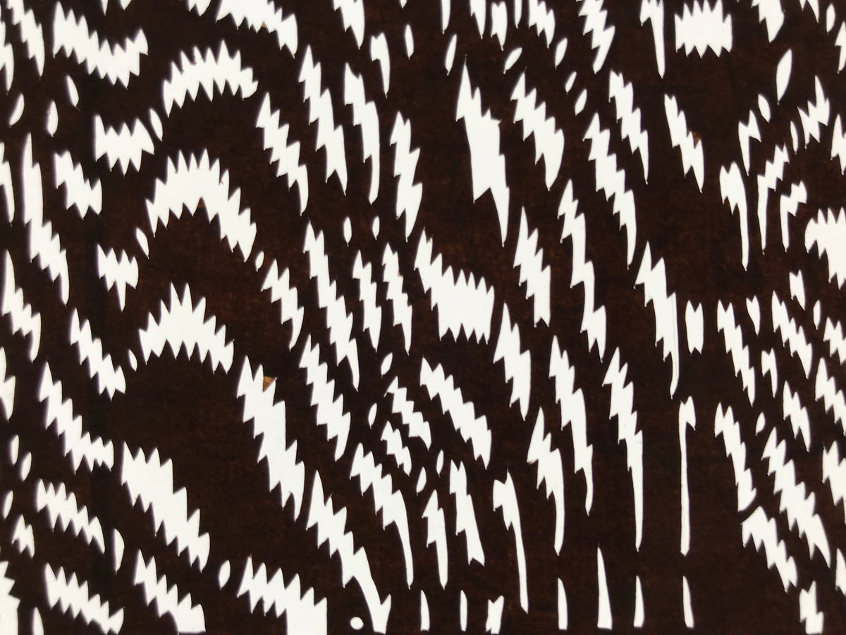 Antique Japanese Ise Katagami Paper Kimono Stencil Abstract Rippled Water A687