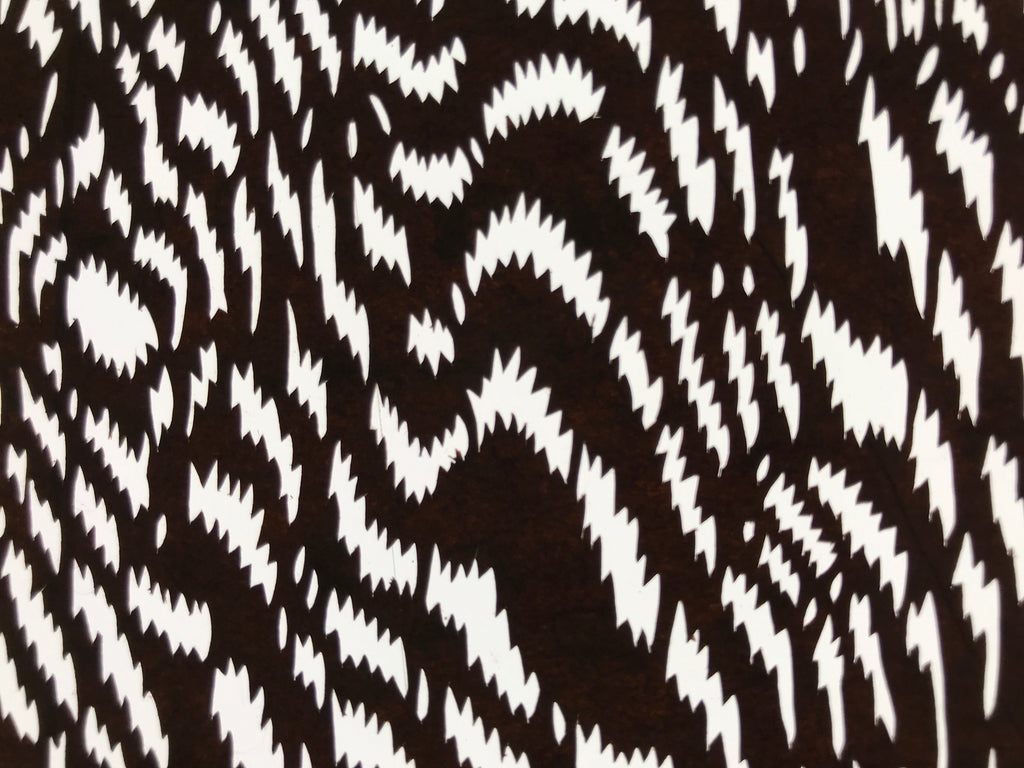 Antique Japanese Ise Katagami Paper Kimono Stencil Abstract Rippled Water A687