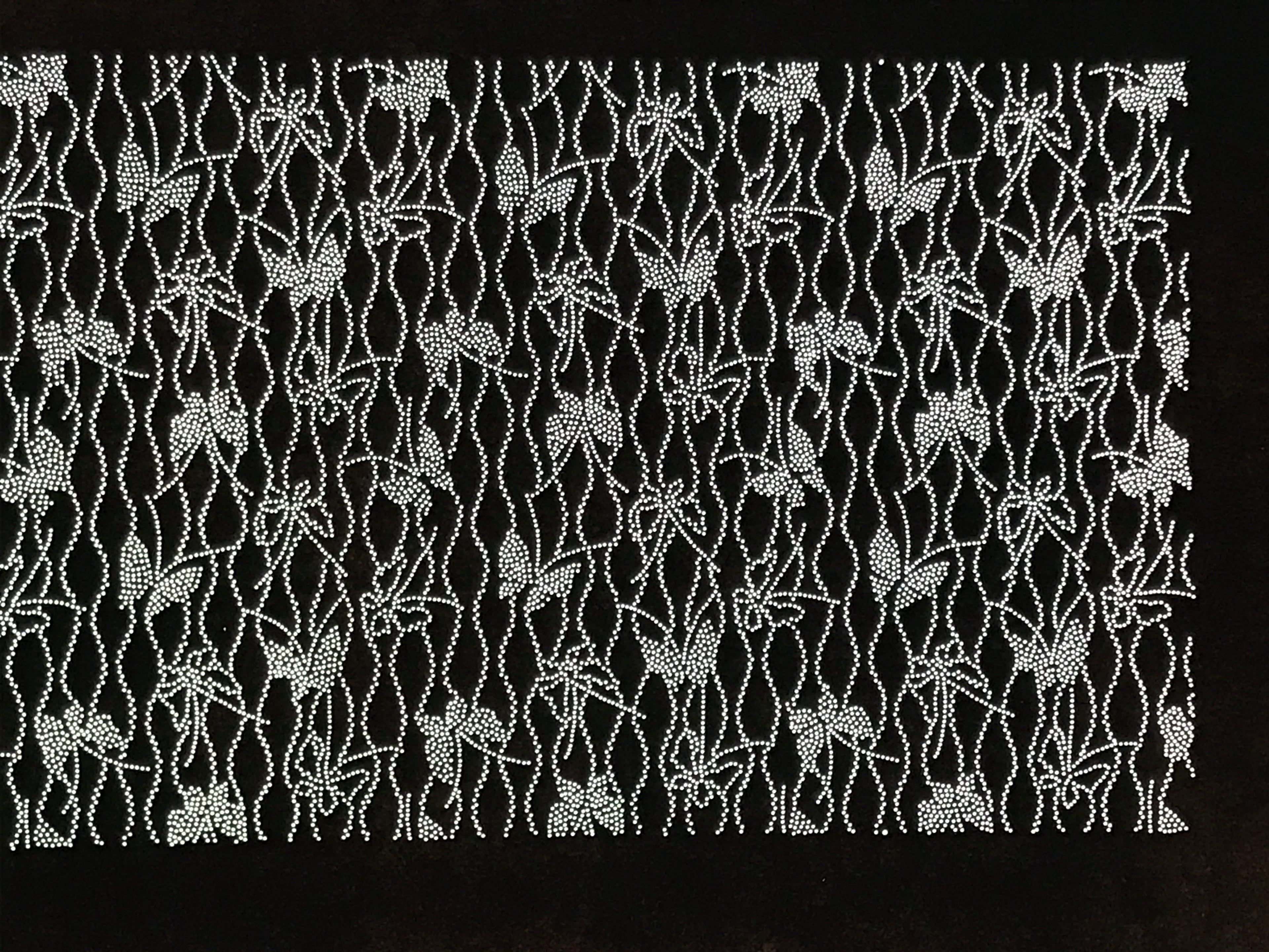 Antique Japanese Ise Katagami Paper Kimono Stencil Butterflies Tatewaku A850