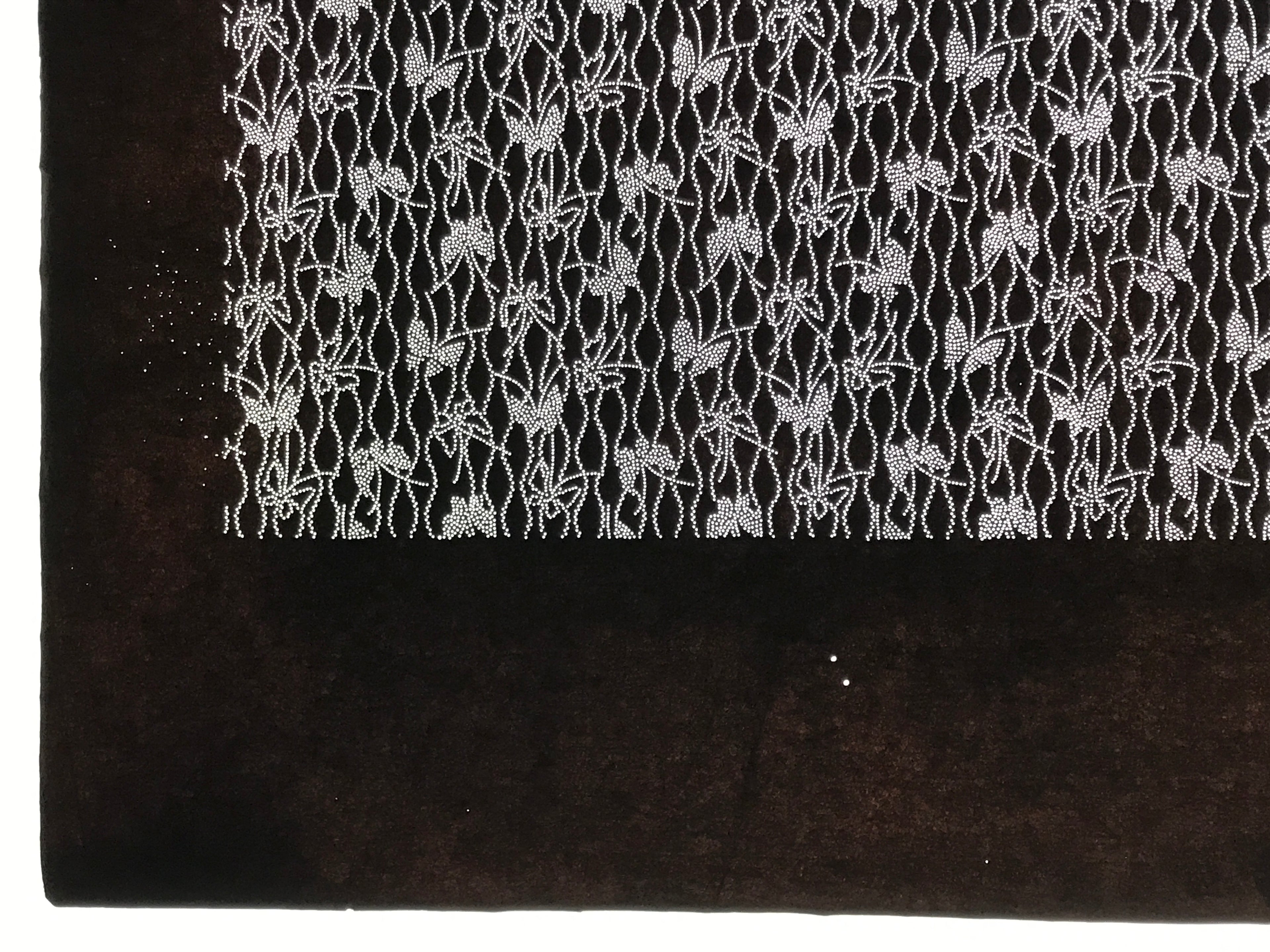 Antique Japanese Ise Katagami Paper Kimono Stencil Butterflies Tatewaku A850