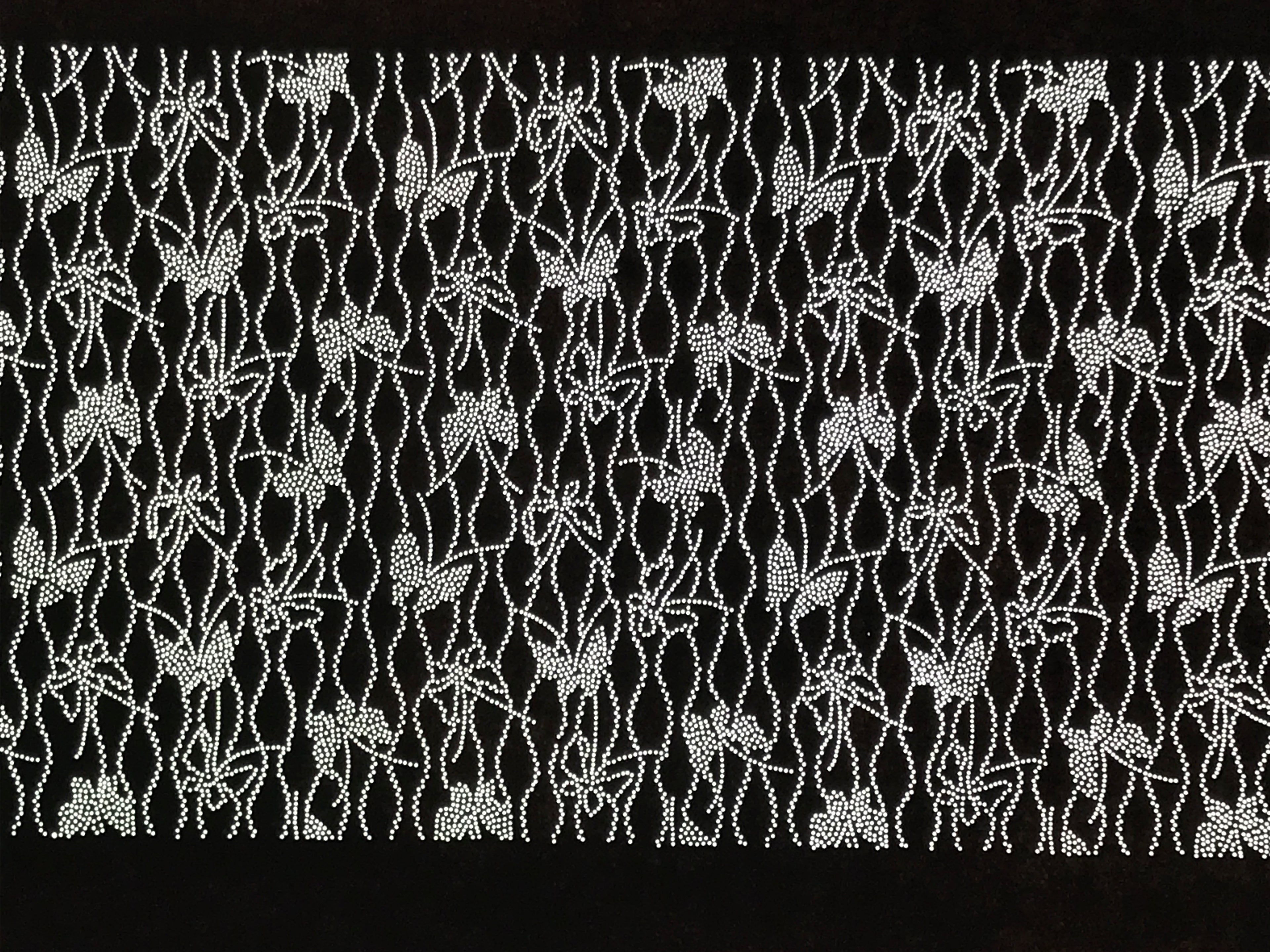 Antique Japanese Ise Katagami Paper Kimono Stencil Butterflies Tatewaku A850