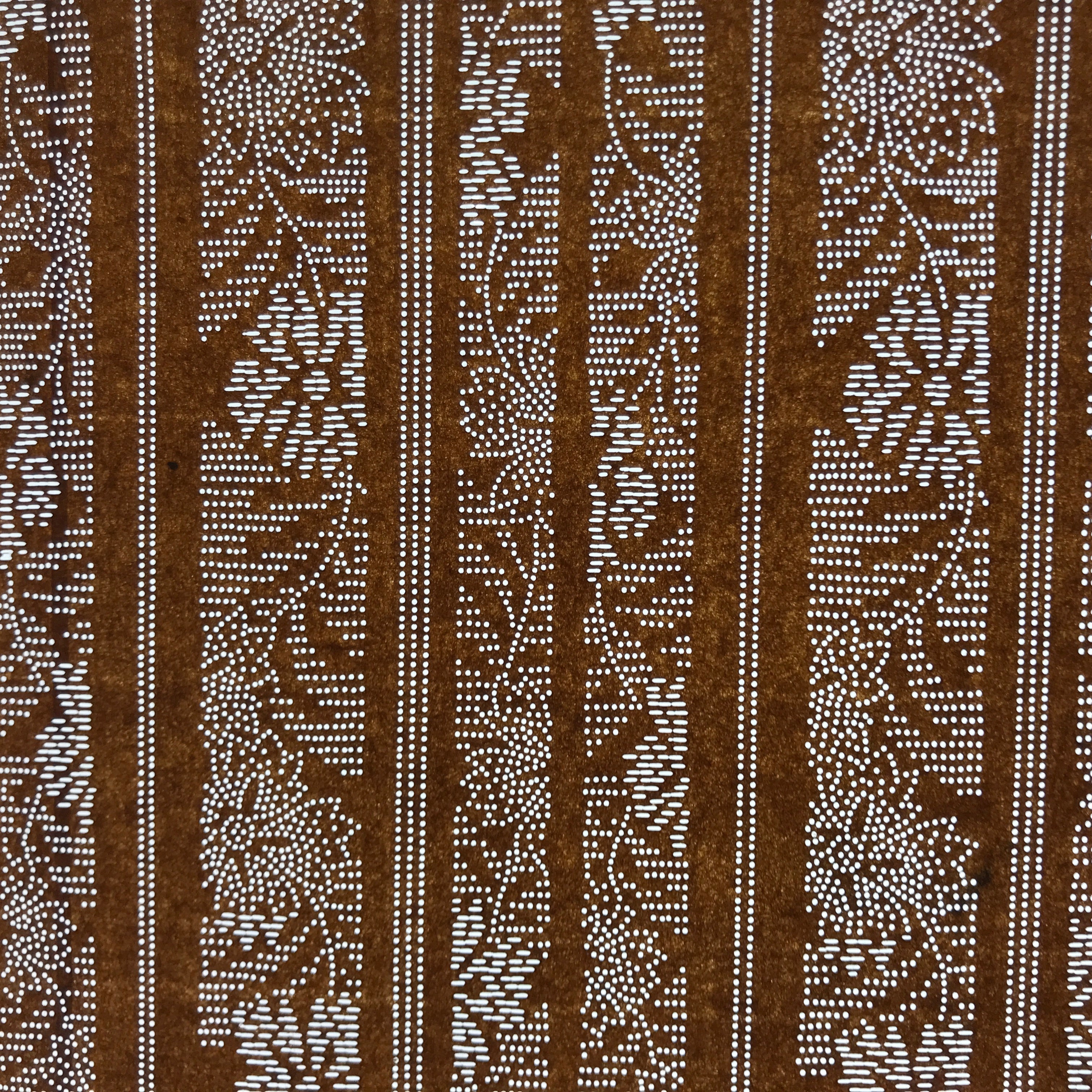 Antique Japanese Ise Katagami Paper Kimono Stencil Carnations Nadeshiko A706