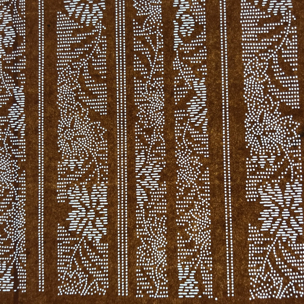 Antique Japanese Ise Katagami Paper Kimono Stencil Carnations Nadeshiko A706