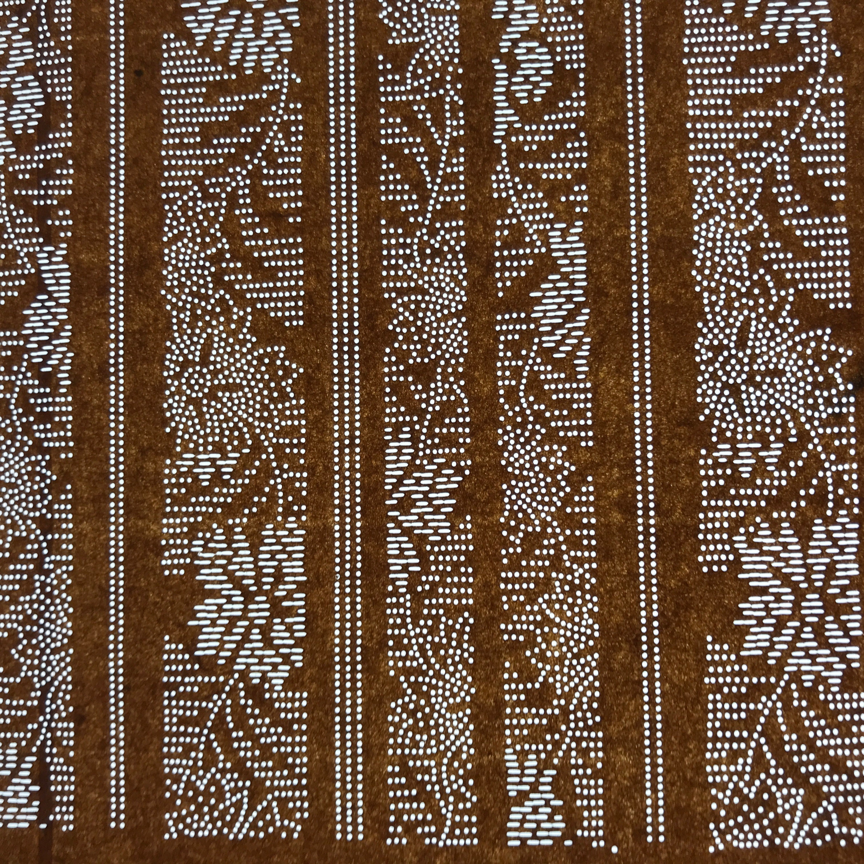 Antique Japanese Ise Katagami Paper Kimono Stencil Carnations Nadeshiko A706