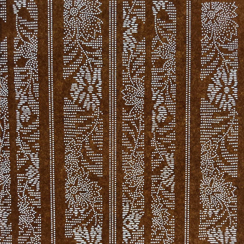 Antique Japanese Ise Katagami Paper Kimono Stencil Carnations Nadeshiko A706