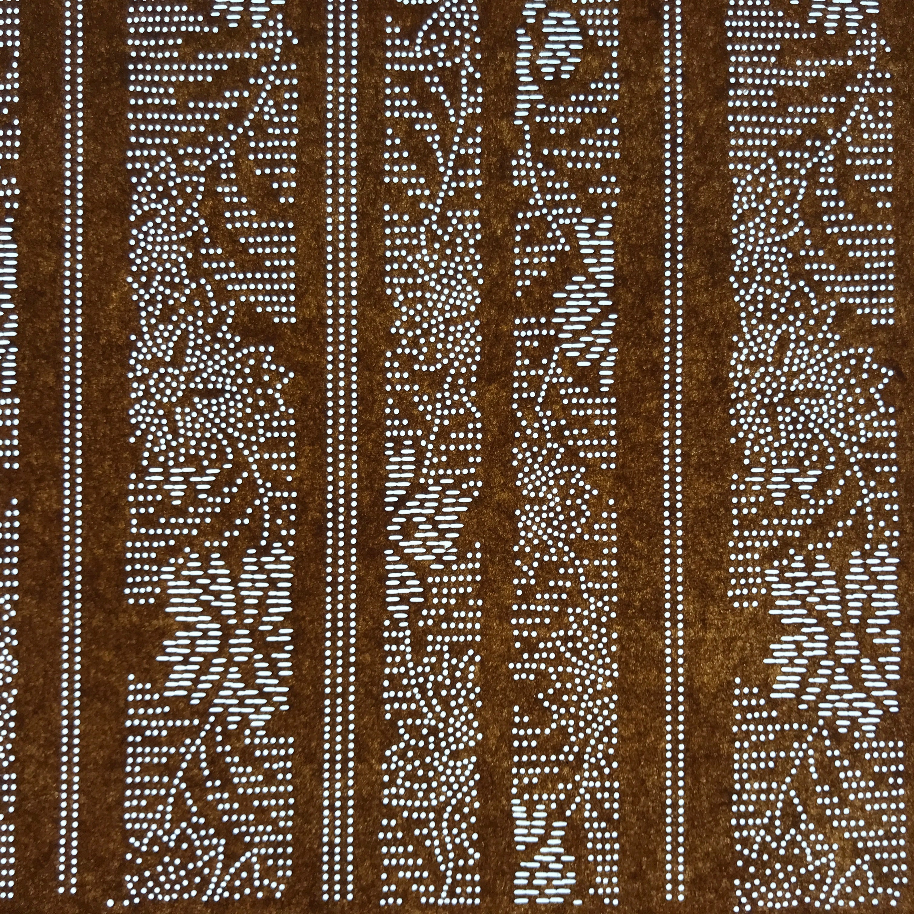 Antique Japanese Ise Katagami Paper Kimono Stencil Carnations Nadeshiko A706