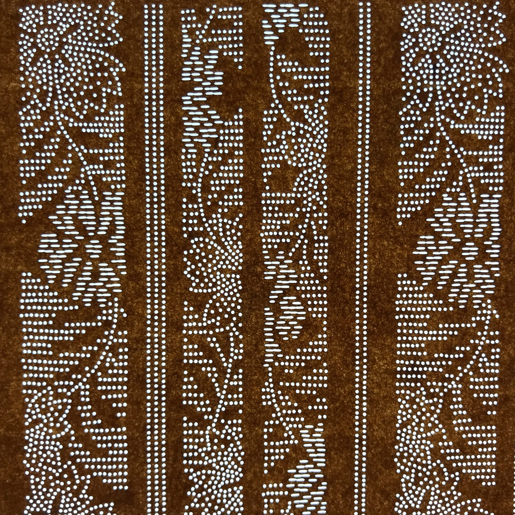 Antique Japanese Ise Katagami Paper Kimono Stencil Carnations Nadeshiko A706