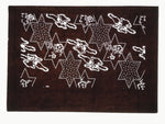 Antique Japanese Ise Katagami Paper Kimono Stencil Cherry Blossom Butterfly A847
