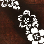 Antique Japanese Ise Katagami Paper Kimono Stencil Cherry Blossom Flowers A724