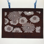 Antique Japanese Ise Katagami Paper Kimono Stencil Chrysanthemum Design A699