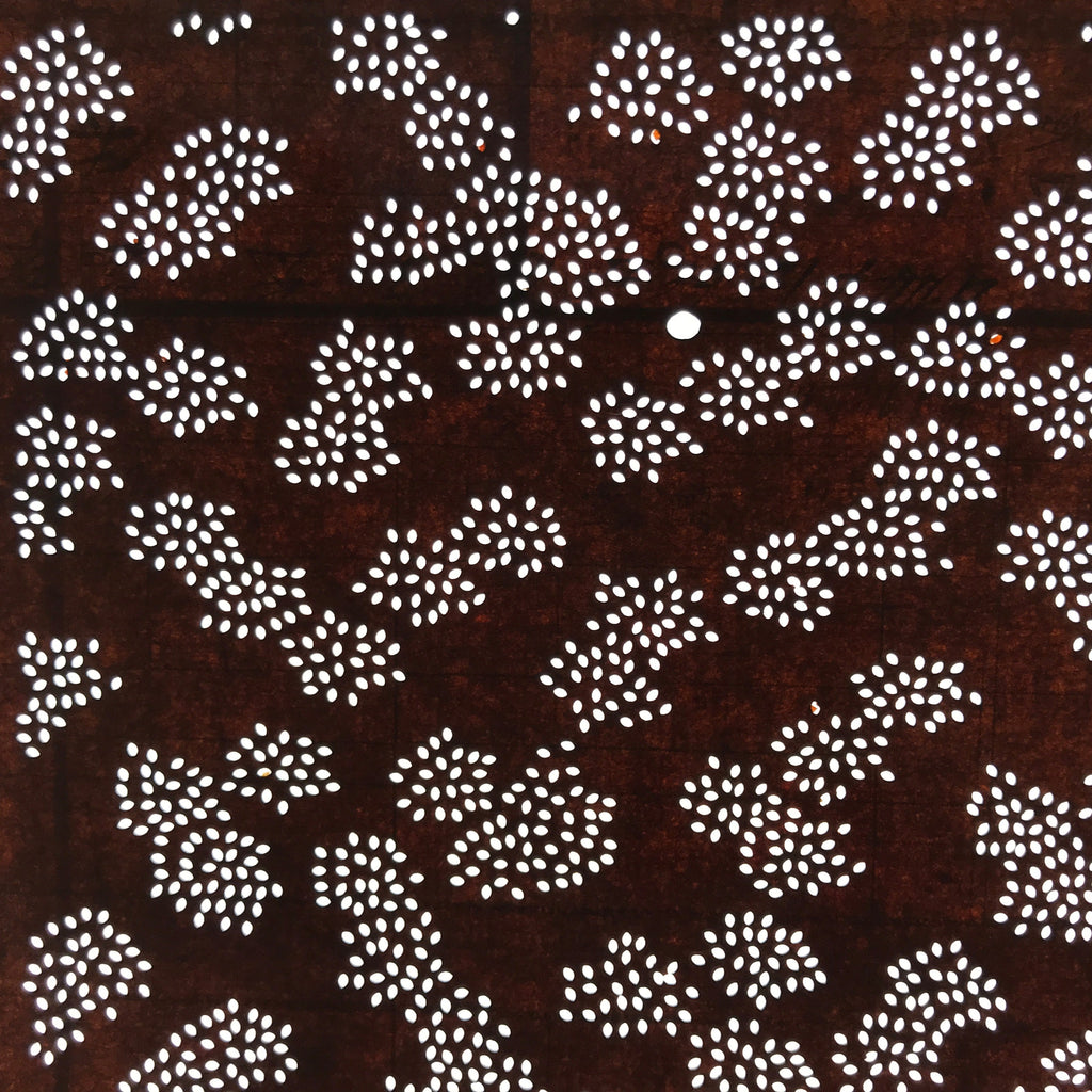 Antique Japanese Ise Katagami Paper Kimono Stencil Chrysanthemum Design A718