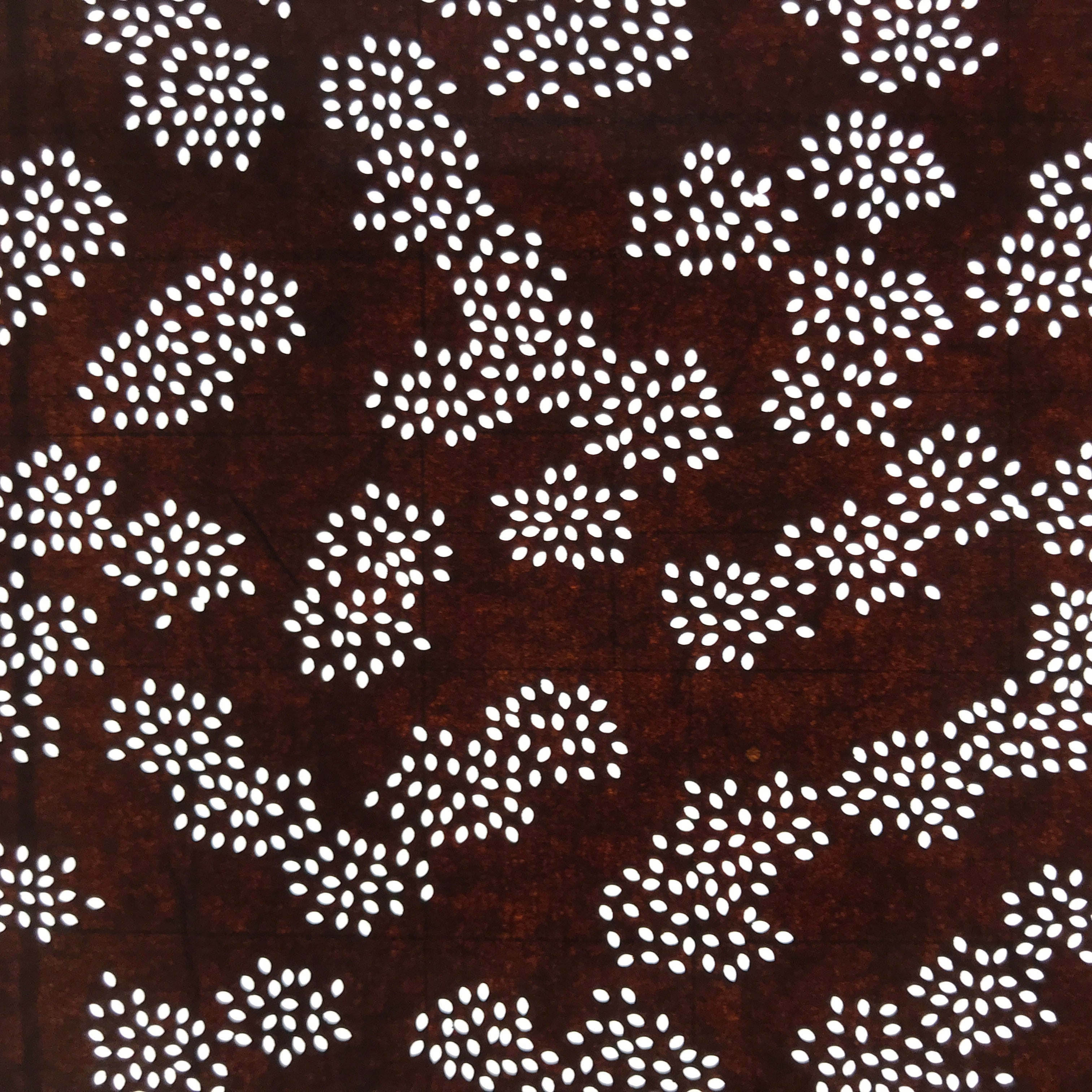 Antique Japanese Ise Katagami Paper Kimono Stencil Chrysanthemum Design A718