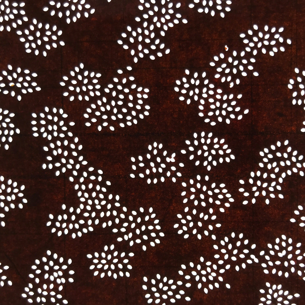 Antique Japanese Ise Katagami Paper Kimono Stencil Chrysanthemum Design A718