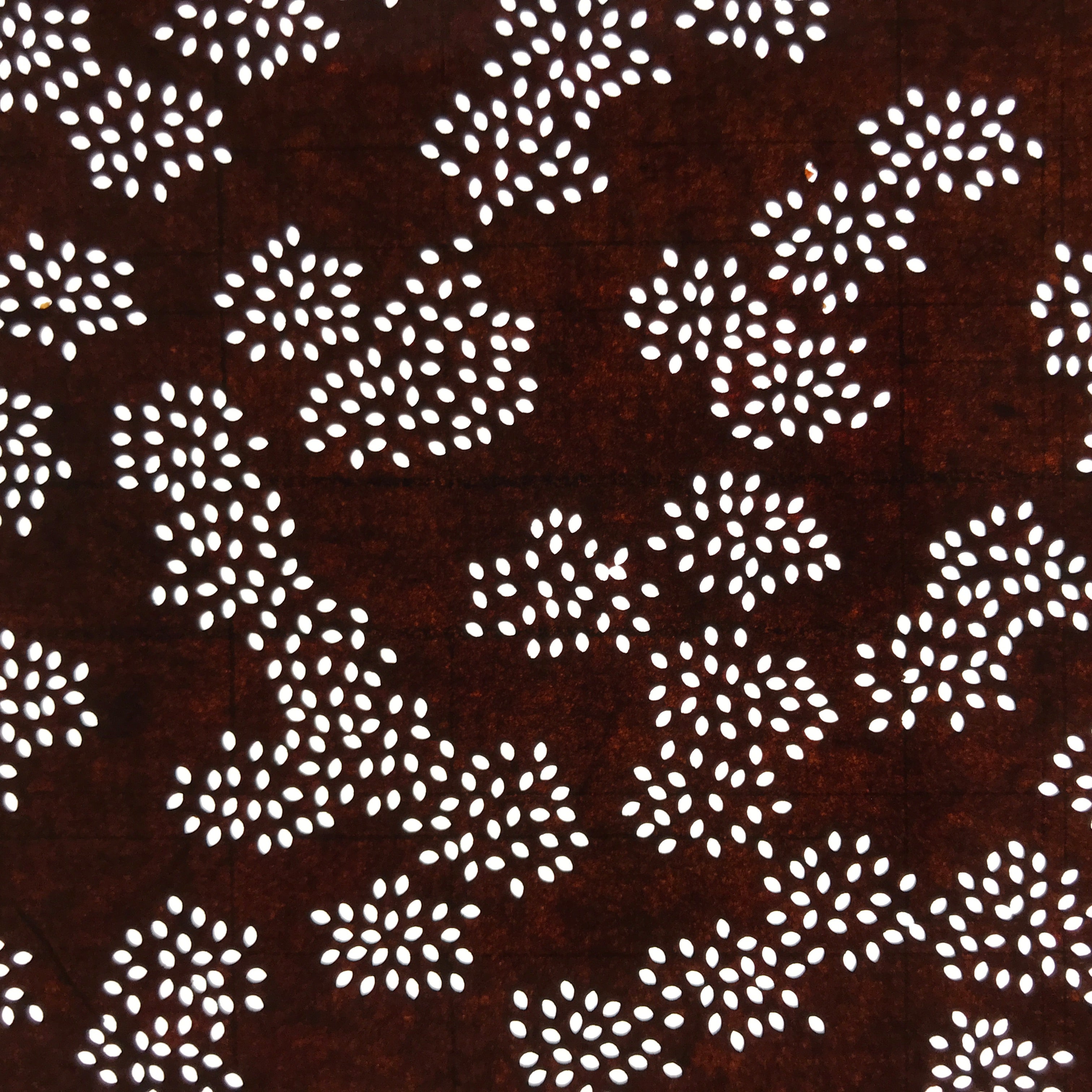 Antique Japanese Ise Katagami Paper Kimono Stencil Chrysanthemum Design A718