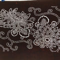 Antique Japanese Ise Katagami Paper Kimono Stencil Chrysanthemum Kiku A728