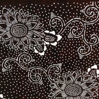 Antique Japanese Ise Katagami Paper Kimono Stencil Chrysanthemum Kiku A744
