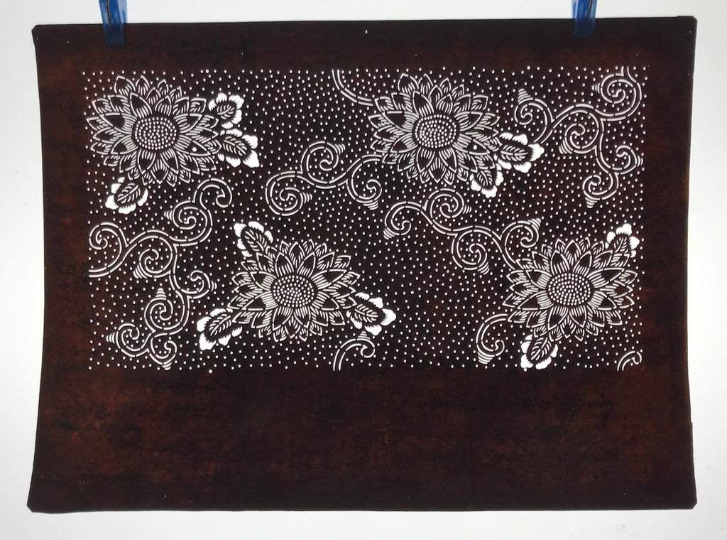 Antique Japanese Ise Katagami Paper Kimono Stencil Chrysanthemum Kiku A744
