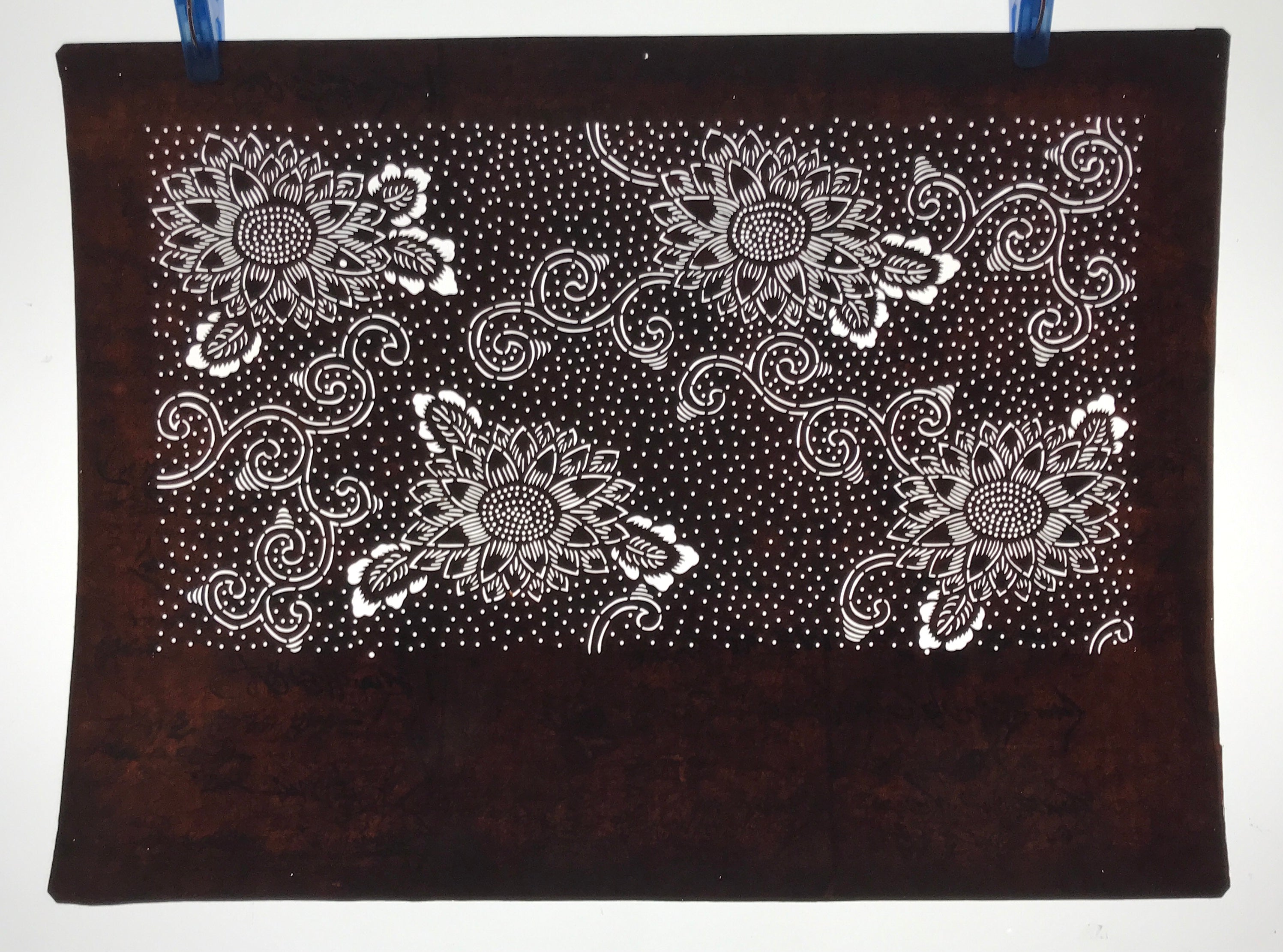 Antique Japanese Ise Katagami Paper Kimono Stencil Chrysanthemum Kiku A744