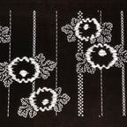Antique Japanese Ise Katagami Paper Kimono Stencil Chrysanthemum Kiku Leaf A864