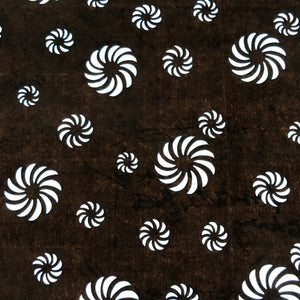 Antique Japanese Ise Katagami Paper Kimono Stencil Chrysanthemum Spirals A684