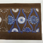 Antique Japanese Ise Katagami Paper Kimono Stencil Chrysanthemum Tatewaku A698