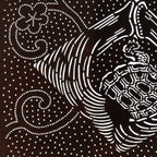 Antique Japanese Ise Katagami Paper Kimono Stencil Crane Turtle Plum Design A732