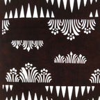 Antique Japanese Ise Katagami Paper Kimono Stencil Daffodil Suisen Pattern A740