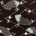 Antique Japanese Ise Katagami Paper Kimono Stencil Fans Asanoha Higaki A714