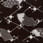 Antique Japanese Ise Katagami Paper Kimono Stencil Fans Asanoha Higaki A714