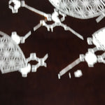 Antique Japanese Ise Katagami Paper Kimono Stencil Fans Asanoha Higaki A714