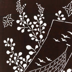 Antique Japanese Ise Katagami Paper Kimono Stencil Floral Birds Design A717