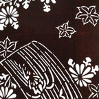 Antique Japanese Ise Katagami Paper Kimono Stencil Floral Birds Design A717