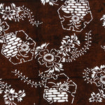 Antique Japanese Ise Katagami Paper Kimono Stencil Floral Snowflake Yukiwa A746