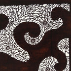 Antique Japanese Ise Katagami Paper Kimono Stencil Floral Swirl Pattern A736